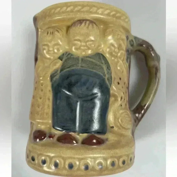 Vintage Ceramic Miniature Pitcher Creamer 3 Children Goose Hand Painted 1971 VTG - Picture 6 of 8